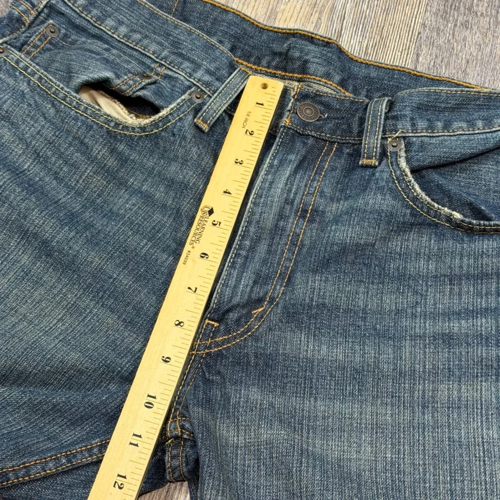 Levis 559 Mens Relaxed Straight Leg Blue Rust Denim Jeans 34x32 Medium Wash